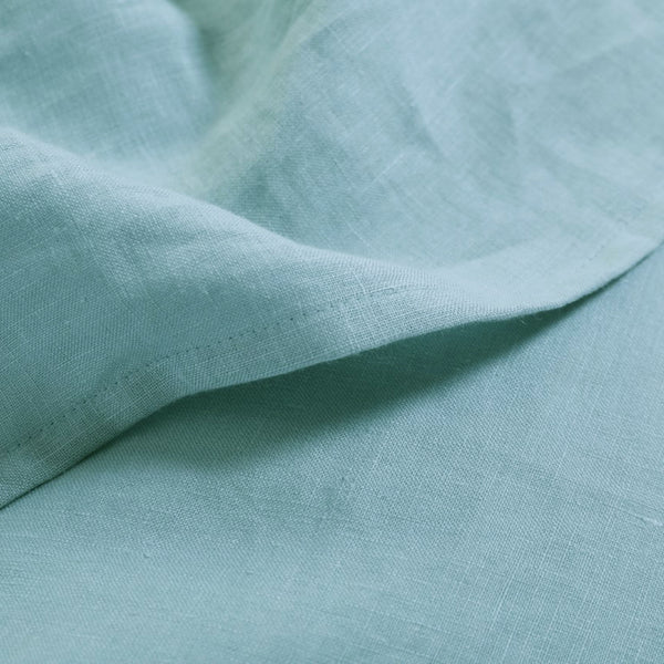 Soft Aqua Linen Duvet Cover Set