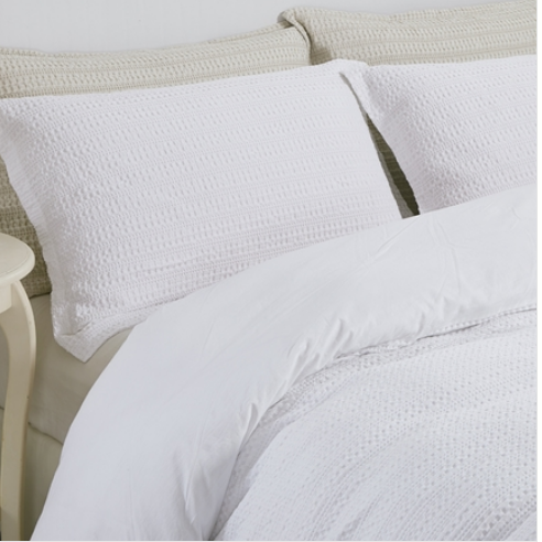 Solene White Duvet Cover Set