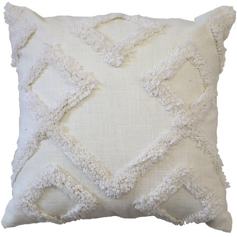 White Cotton Slub Pillow