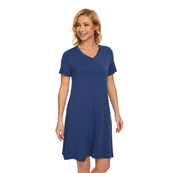 Bamboo Short Sleeve Nightdress (A-Line)