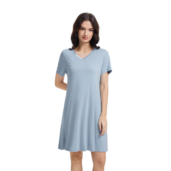 Bamboo Short Sleeve Nightdress (A-Line)