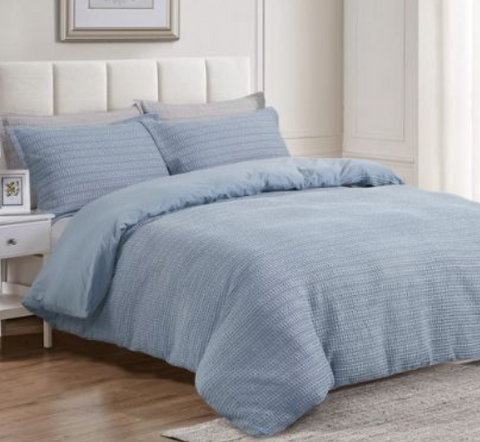 Solene Blue Duvet Cover Set