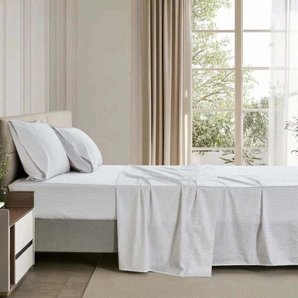 Grey Criss Cross Sheet Set