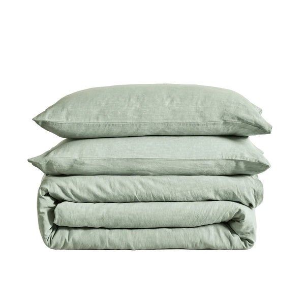 Vintage Touch Duvet Cover Set-Lichen