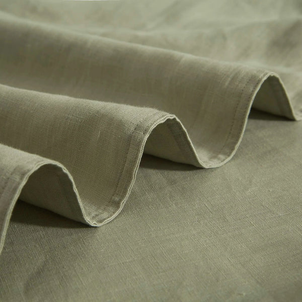 Spray Green Linen Duvet Cover Set