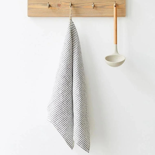 Thin Black Stripes Linen Kitchen Towel