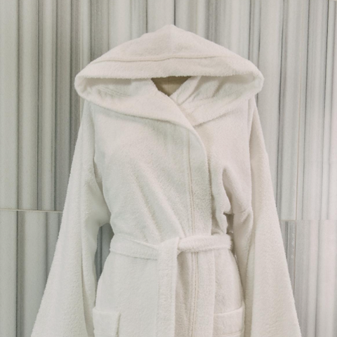 White Talesma Hooded Robe