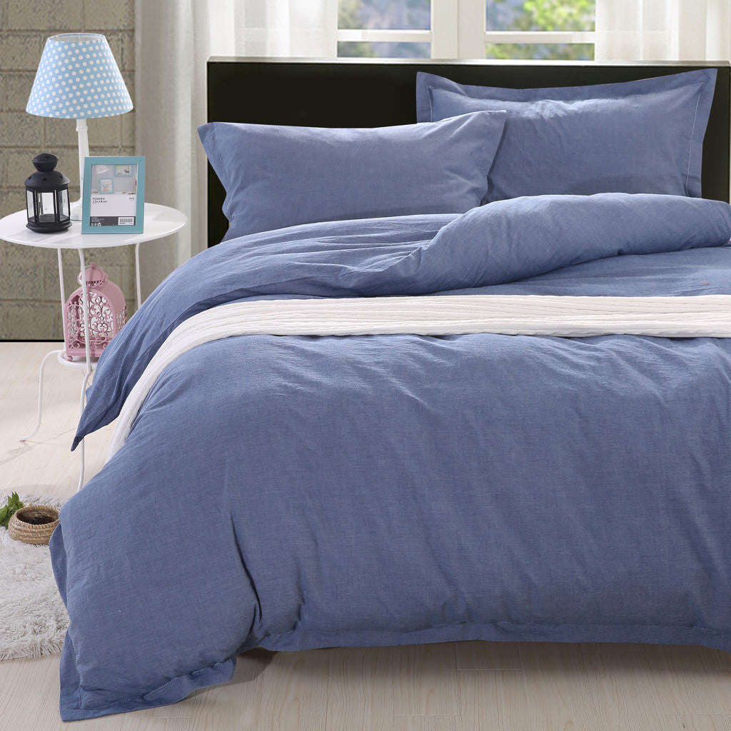 Denim Chambray Cover Set