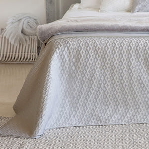 Diamond Smoke Cotton Coverlet Set