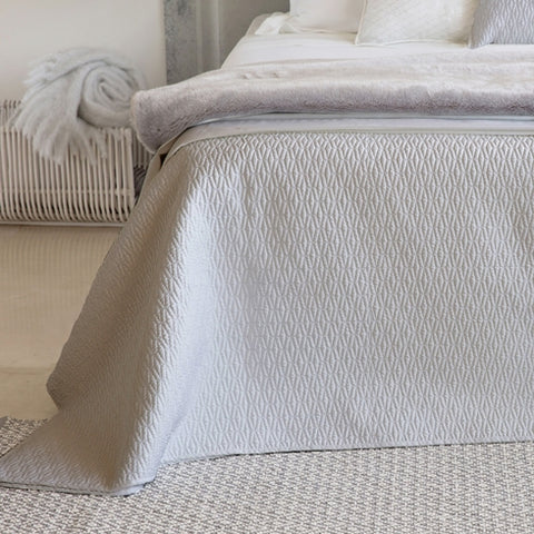 Diamond Smoke Cotton Coverlet Set